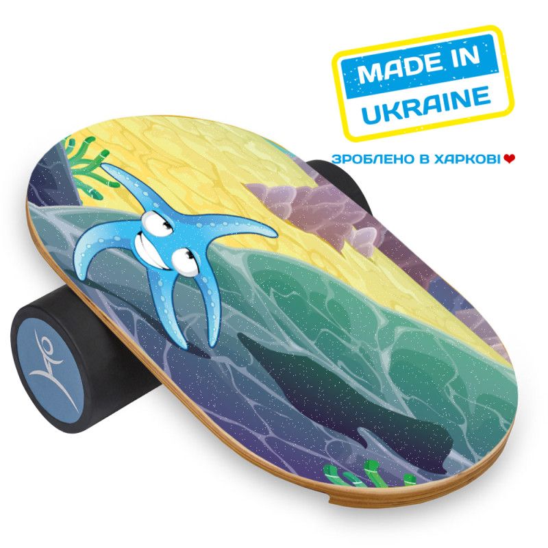 Дитячий баланс борд InGwest Starfish з прогумованим ролером - без покриття-1