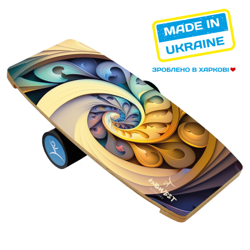 Баланс борд InGwest Spiral CL з прогумованим ролером - 10.5 см-1
