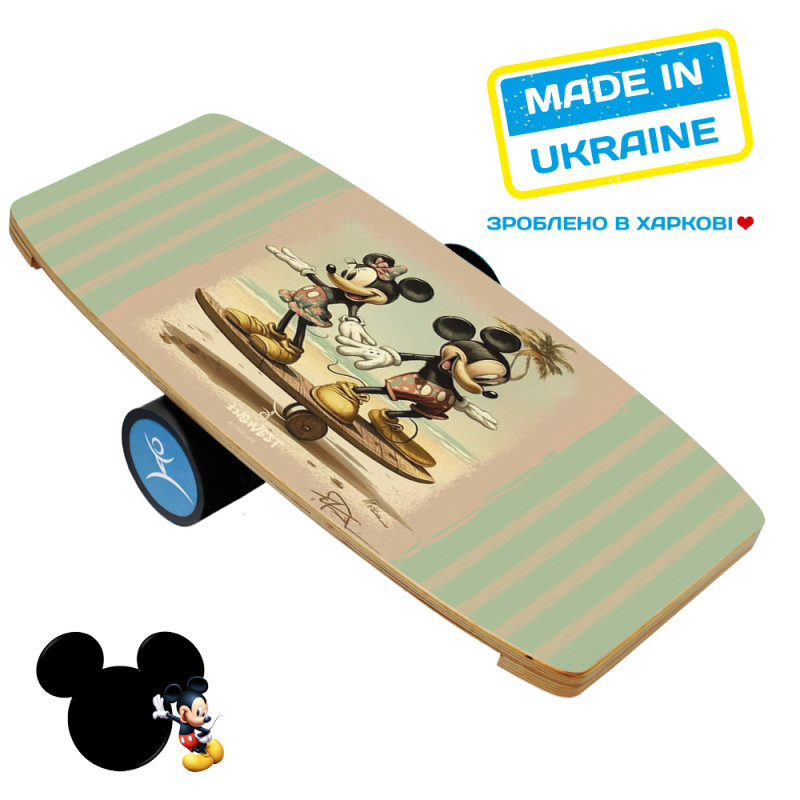 Баланс борд InGwest Mickey and Minnie Mouse з прогумованим ролером - 10.5 см-1