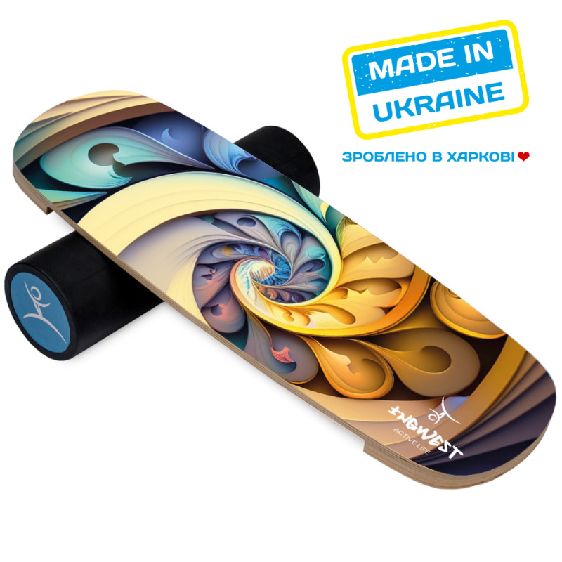 Баланс борд InGwest Spiral з прогумованим ролером - 10.5 см-1