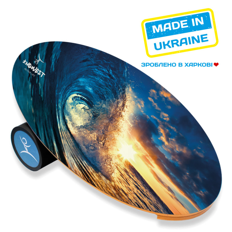 Баланс борд InGwest Wave-at-Sunset з прогумованим ролером - 10.5 см-1