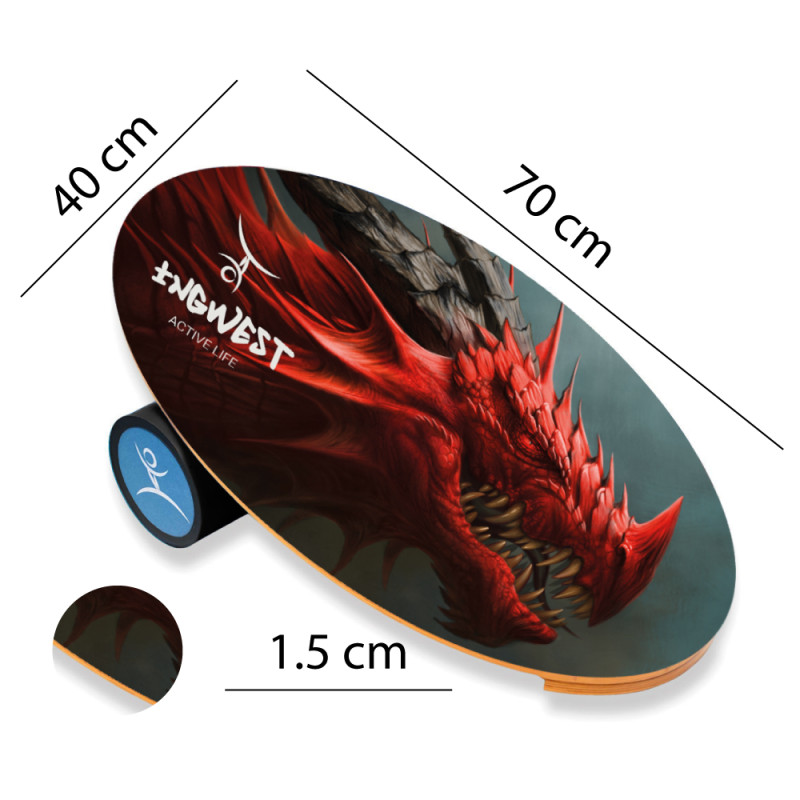 Баланс борд InGwest Red Dragon з прогумованим ролером - 10.5 см-5