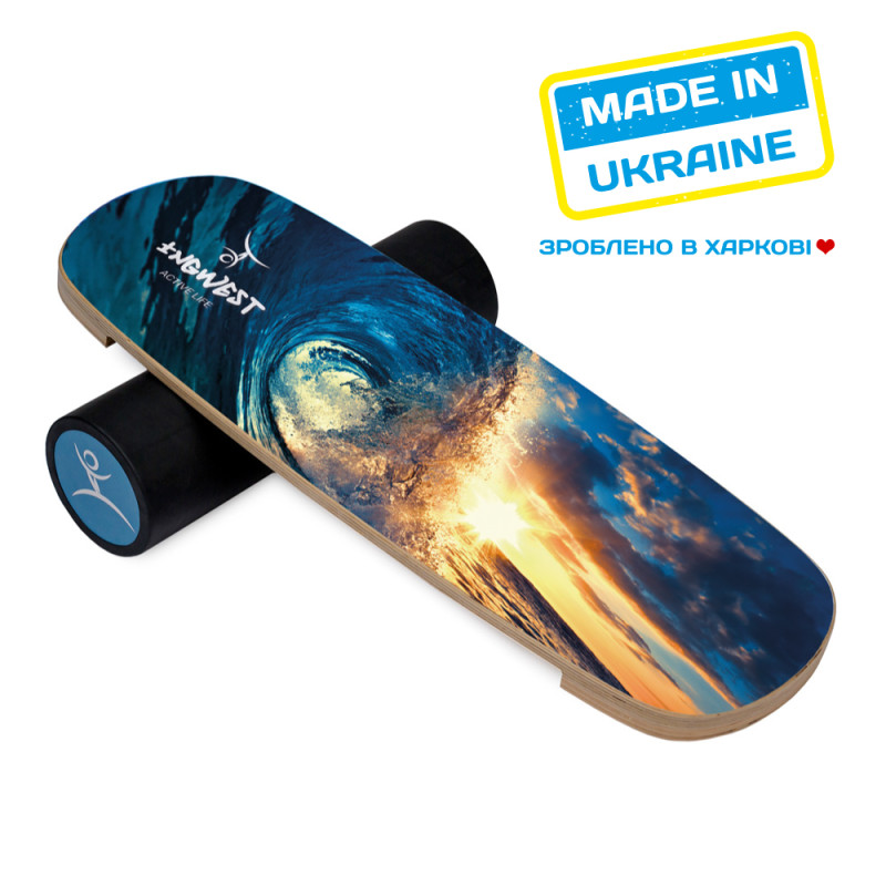 Баланс борд InGwest W.A.S. з прогумованим ролером - 10.5 см-1