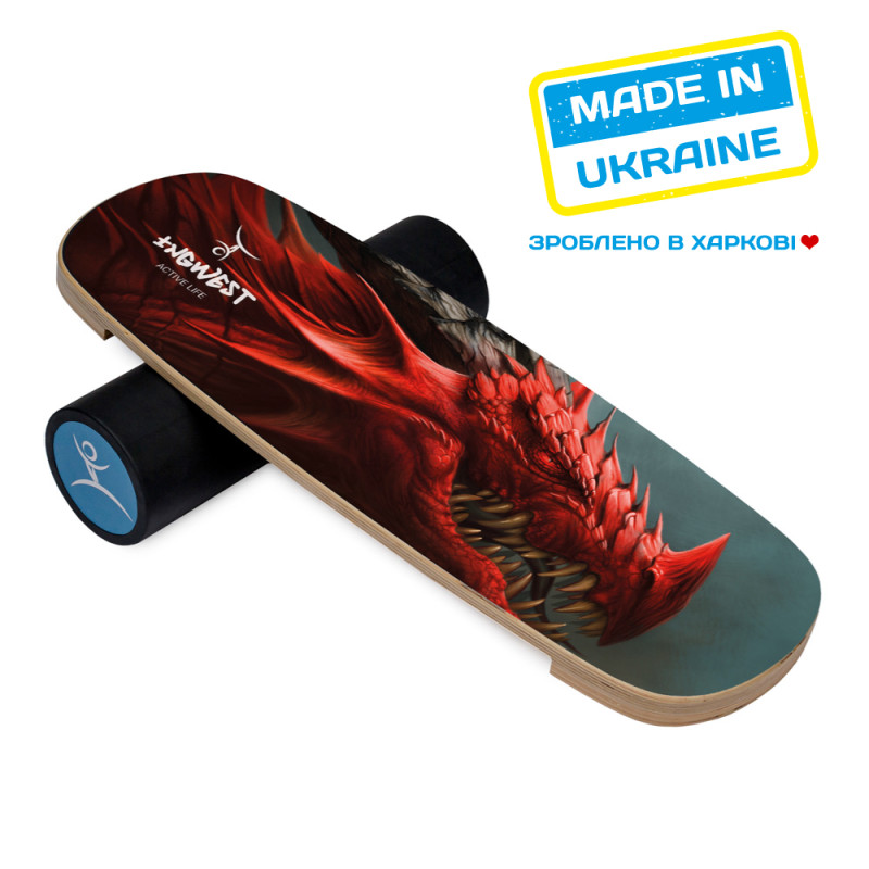 Баланс борд InGwest Dragon з прогумованим ролером - 10.5 см-1