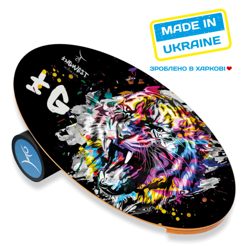 Баланс борд InGwest Colorful Lion з прогумованим ролером - 10.5 см-1