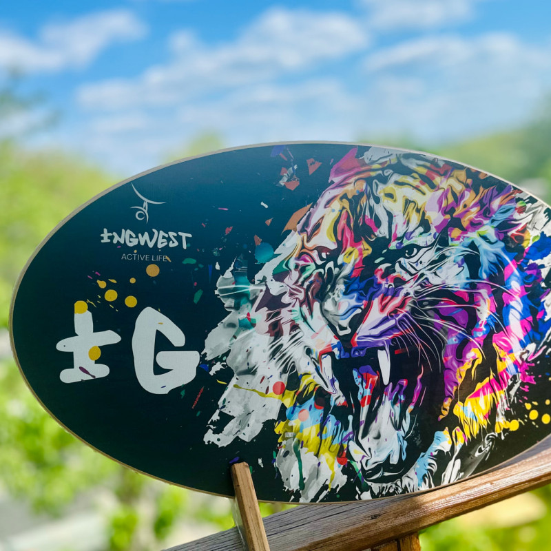 Баланс борд InGwest Colorful Lion з прогумованим ролером - 10.5 см-3