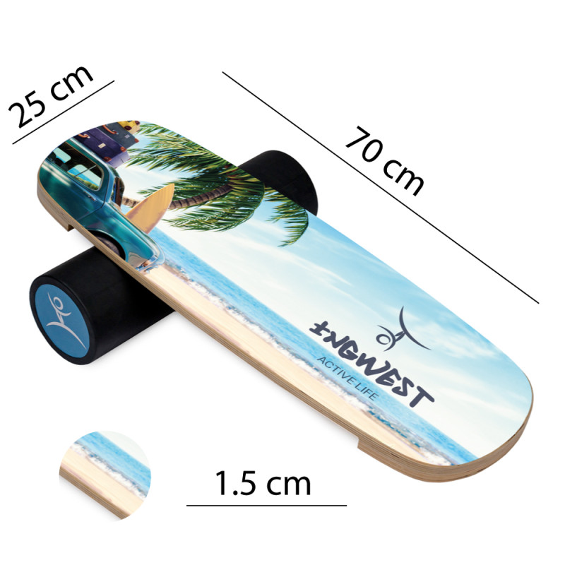 Баланс борд InGwest Retro beach з прогумованим ролером - 10.5 см-6