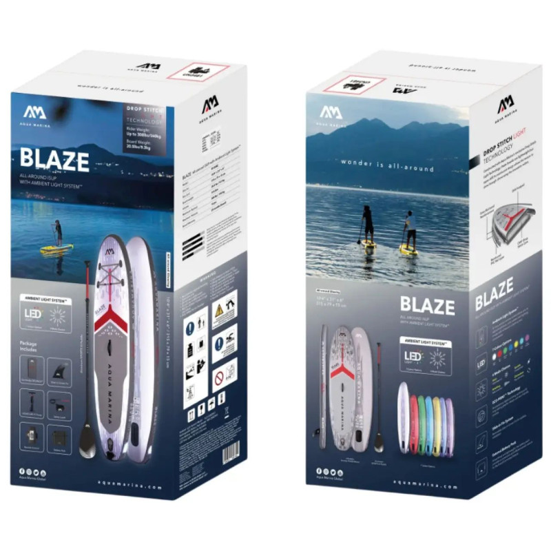 Сапборд Aqua Marina BLAZE 10'4″ - надувна дошка для САП серфінгу, що світиться, BT-26BZ-9