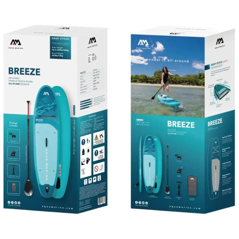 Сапборд Aqua Marina BREEZE 9'10" BT-26BRP — надувна дошка для САП серфінгу, sup board-9