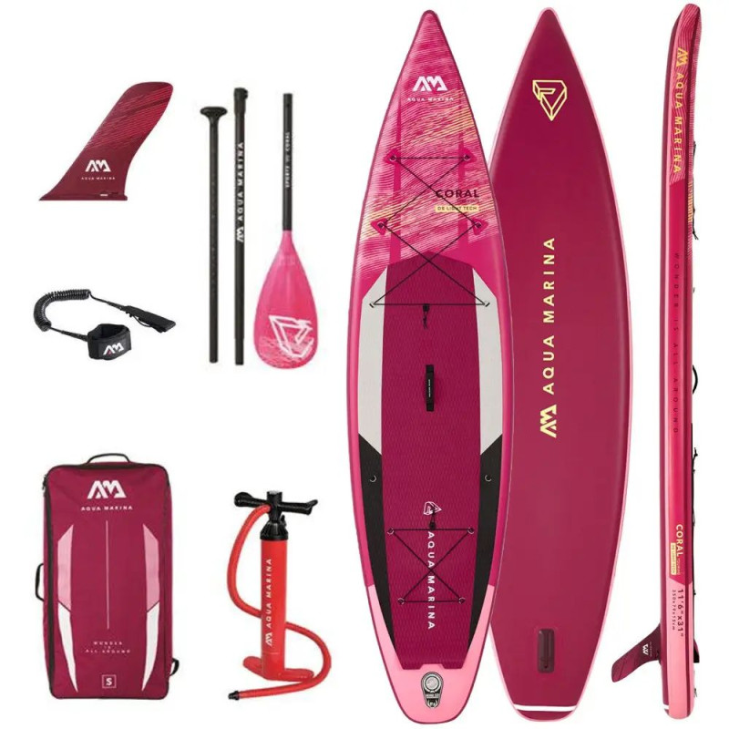 Сапборд Aqua Marina CORAL TOURING 11'6 2023 — надувна дошка для САП серфінгу, sup board BT-22CTP