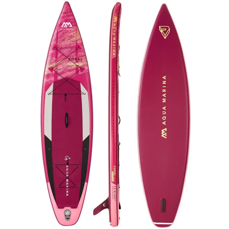 Сапборд Aqua Marina CORAL TOURING 11'6 2023 — надувна дошка для САП серфінгу, sup board BT-22CTP-1