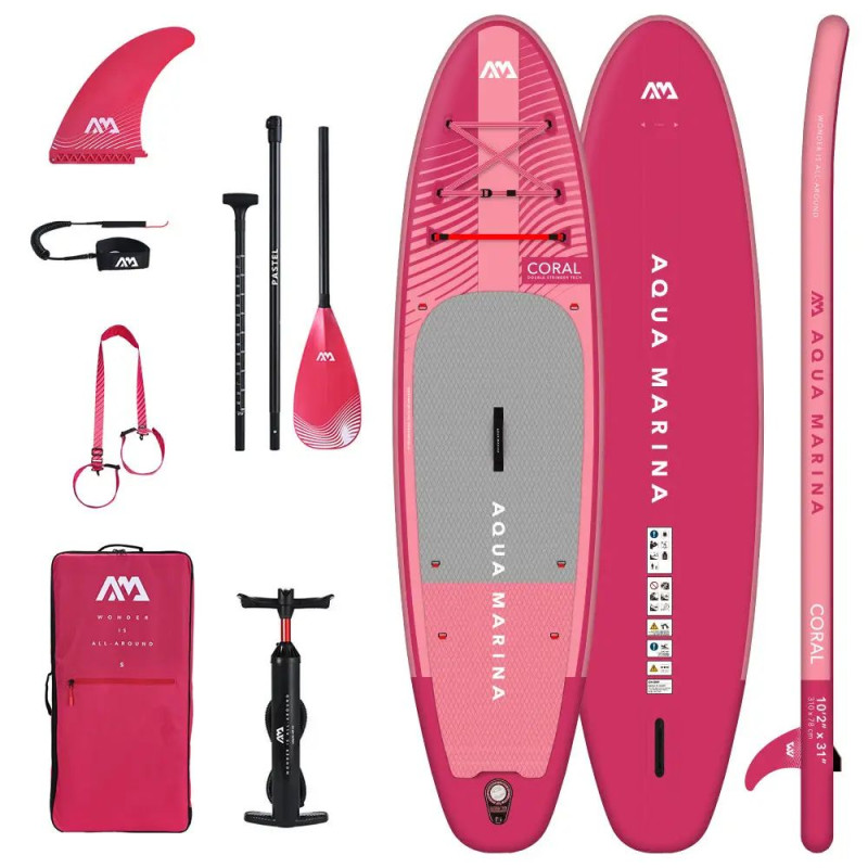 Сапборд Aqua Marina CORAL R ADVANCED 10'2" 2023 — надувна дошка для САП серфінгу, sup board BT-23COPR