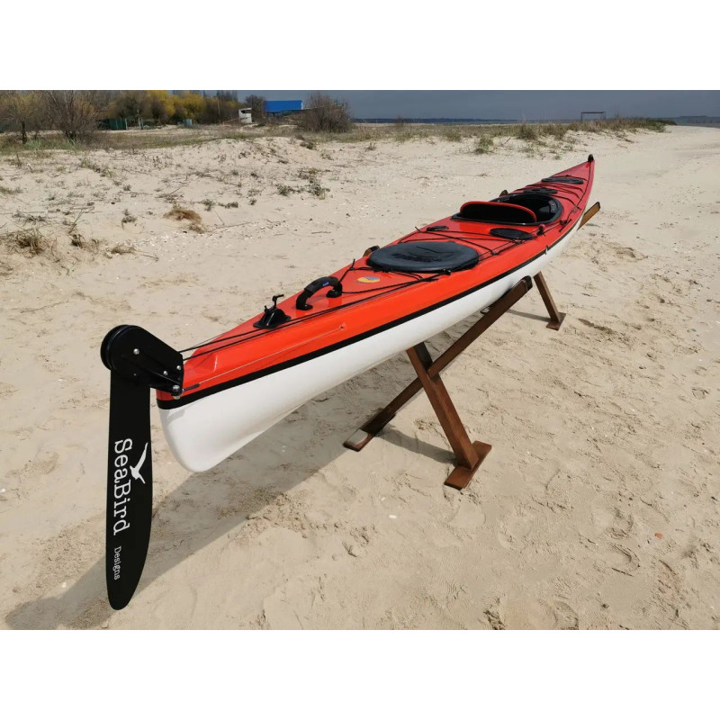 Каяк туристичний одномісний для спорту та риболовлі Seabird XP 507 kayak рибальський, байдарка червоний-4