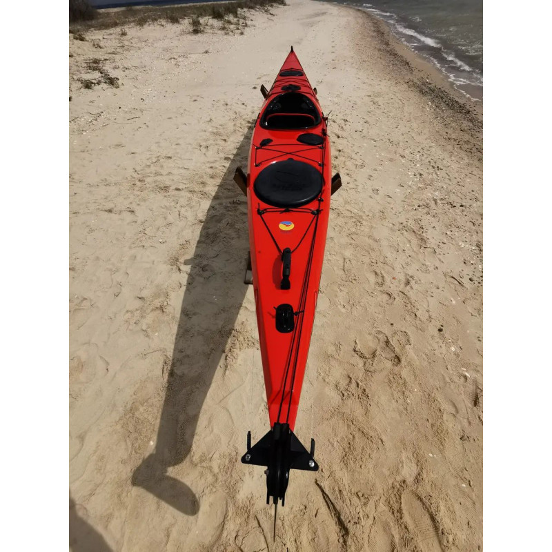 Каяк туристичний одномісний для спорту та риболовлі Seabird XP 507 kayak рибальський, байдарка червоний-8