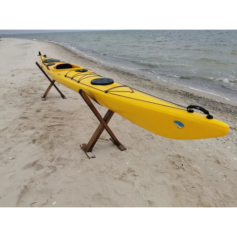 Каяк туристичний одномісний для спорту та подорожей Seabird Expedition HV kayak, байдарка жовтий-2