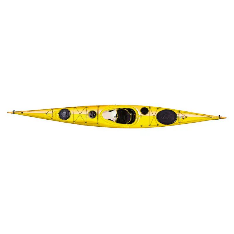 Каяк туристичний одномісний для спорту та риболовлі Seabird Designs R Scott MV HDPE жовтий kayak, байдарка-1