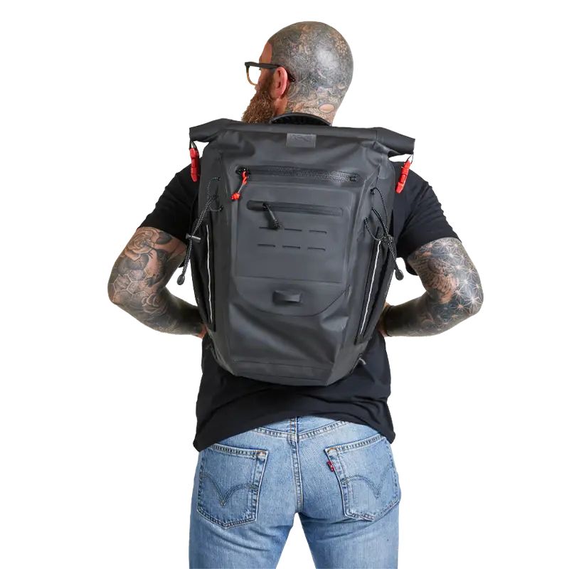 Водонепроникний рюкзак Red Waterproof Backpack 30L, Black-6
