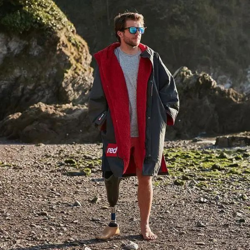 Водонепроникна куртка Red Original Men's Pro Change Robe з довгим рукавом, сіра-2