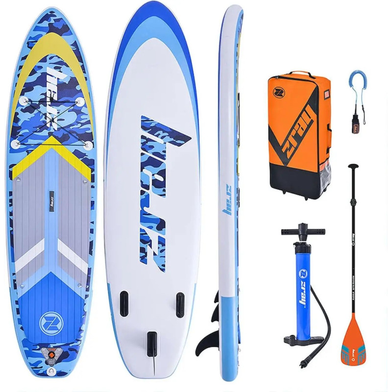 Сапборд Z-Ray Camo Blue C3 10'8" 2026 — надувна дошка для САП серфінгу, sup board