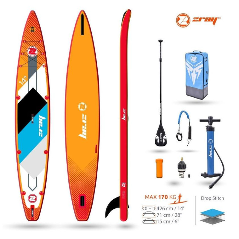 Надувна гоночна SUP дошка Z-Ray RAPID PRO R2 14' (37638)