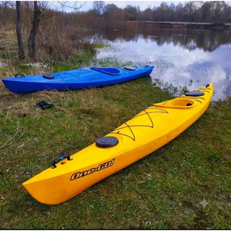 Каяк Riverday One GO 440 х 61 — одномісний Sit-in каяк Жовтий (Б/В, був на воді 2 рази)