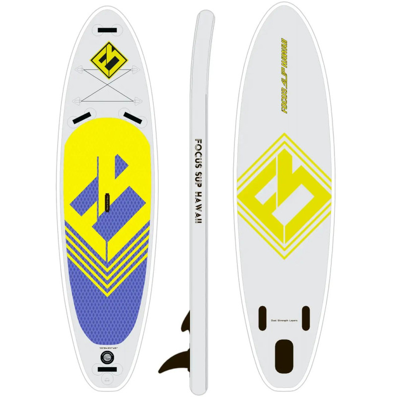 Сапборд Focus Sup Hawaii ISUP-R 10'6"х32"х6" GBY — надувна дошка для САП серфінгу, sup board