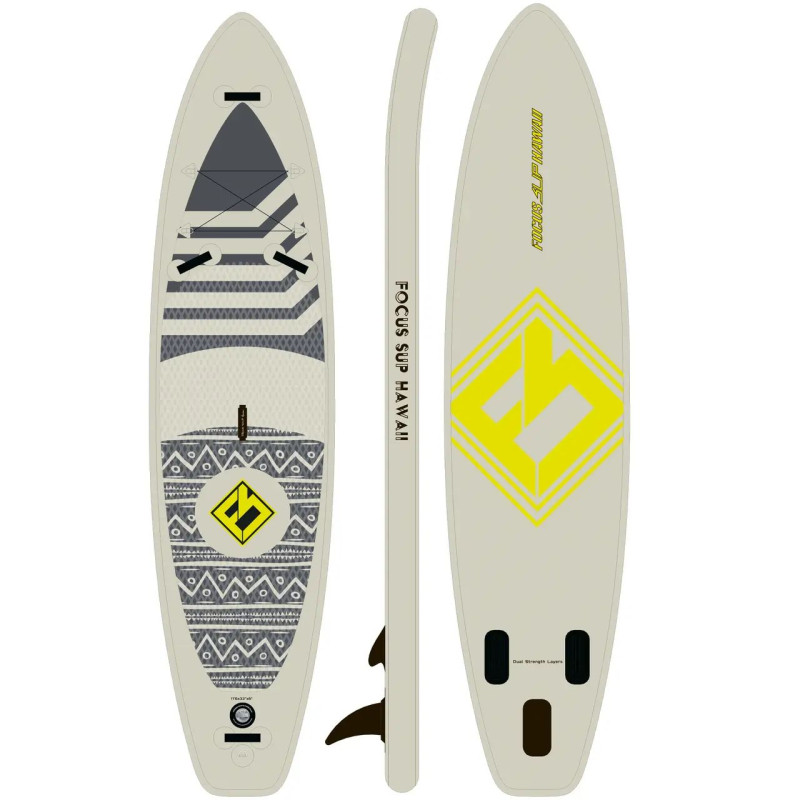 Сапборд Focus Sup Hawaii ISUP-R 12'6"х32"х6" Grey — надувна дошка для САП серфінгу, sup board