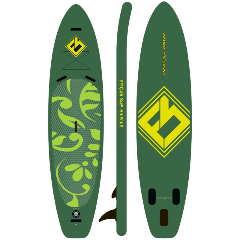 Сапборд Focus Sup Hawaii ISUP-R 12'6"х32"х6" Green — надувна дошка для САП серфінгу, sup board