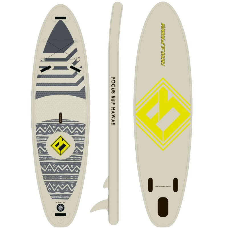 Сапборд Focus Sup Hawaii ISUP-R 10'6"х32"х6" Grey — надувна дошка для САП серфінгу, sup board
